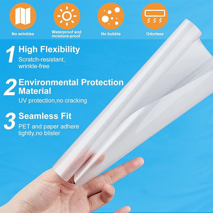 RyhamPaper Thermal Laminating Pouches, Laminating Sheets 9 x 11.5 Inches Letter Size 3 mil, 200 Pack Laminator Sheets for Sealed Document, Cards, Clear Laminated Finish, Round Corner, Waterproof