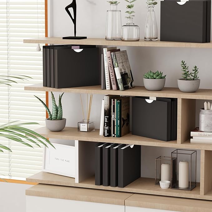 Plastic 1 Inch File Jackets Letter Size,12 Pack Reinforced Manilla Pocket Folders,Poly Expandable File Jacket for Documents,Heavy Duty Expansion Pocket Files with Straight Cut Tabs,Black