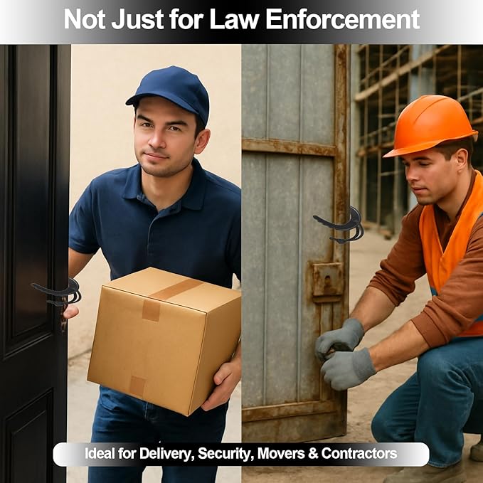 Door Jam for Law Enforcement Secure Entry Tool for Emergency, Delivery, or Construction First Responder Door Stopper Molle Compatible for Police, Firefighters, EMT(2 Pack)