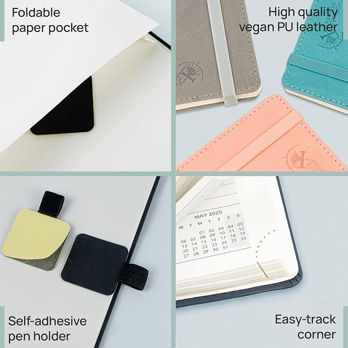 POPRUN Monthly Planner 2025-2026 (Large- 8.5" x 10.5" Soft Cover), 18-Month Calendar Book (Jul.2025-Dec.2026), Calendar Planner with Monthly Tabs & Pocket, 100 GSM Paper - Pink