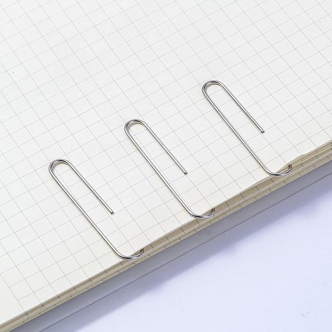 Shiny Silver Jumbo Paper Clips, 1.3 Inch (33mm) & 2 Inch (50mm), 400-Pack for Office, School & Home Document Organizing