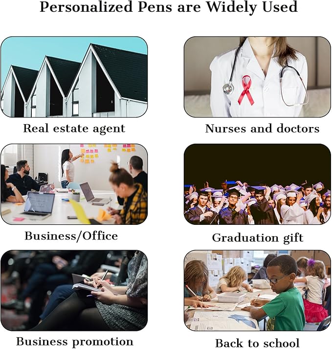 Personalized Pens with Name Logo or Message, Up to 1200 pcs Bulk Custom Metal Ballpoint Pen with Black Ink Customized Gift for Business, Graduation and Promotions (Dark Red)