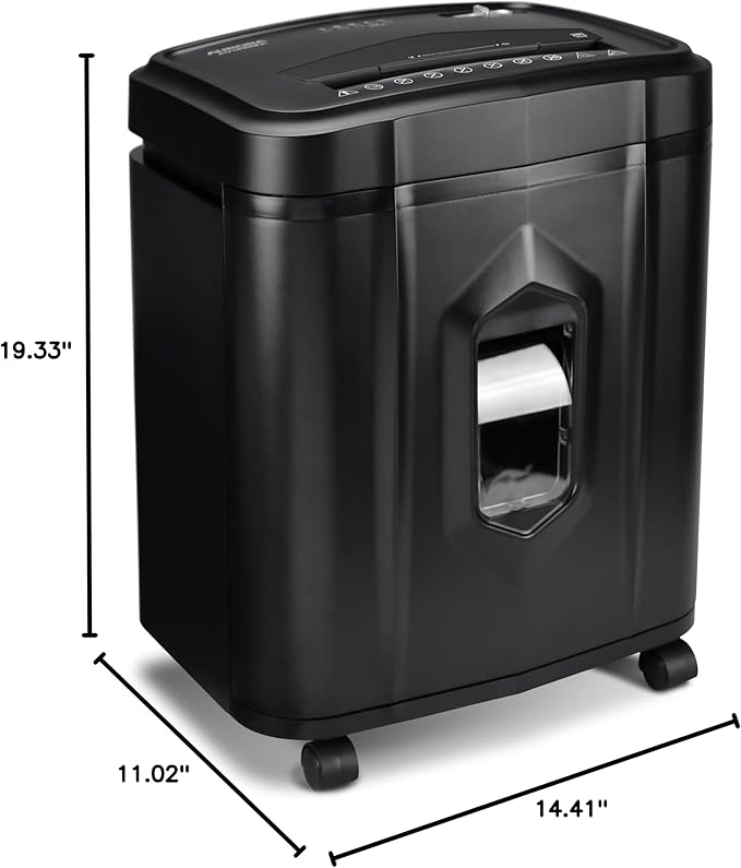 Aurora AU1225MA High-Security 12-Sheet Micro-Cut Paper and CD/Credit Card Shredder/ 5-Gallon Pullout Basket/40 Minutes Run Time