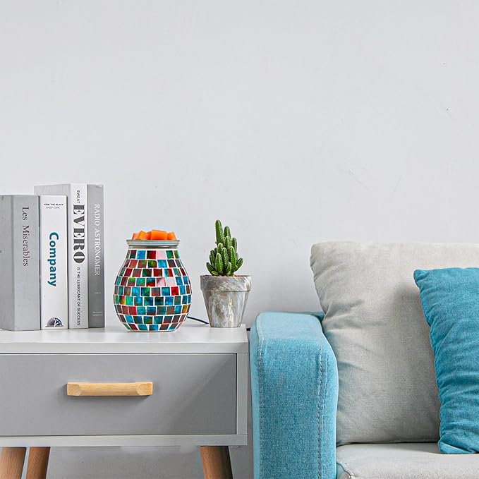 mocosa Handcrafted Mosaic Glass Electric Wax Melt Warmer Wax Burner Melter Fragrance Warmer for Home Office Bedroom Living Room Gifts, Décor