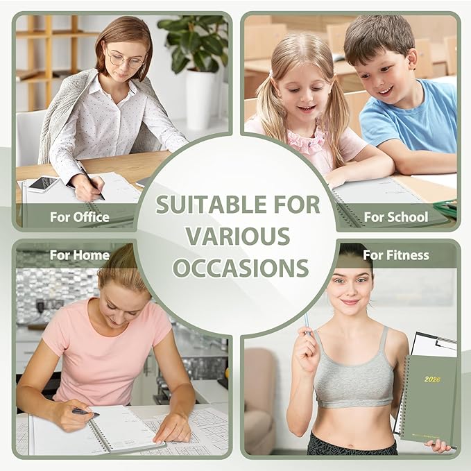 2026 Planner, Weekly and Monthly Calendar Planning Agenda, Jan 2026 - Dec 2026, Academic Planner Book, Desk Accessories and Office Supplies for women & men - A5 (6.3'' x 8.5'')