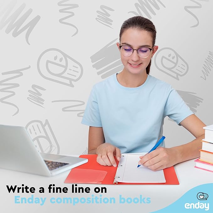 Loose Leaf Paper Bulk, 3600 Sheets, Wide Ruled (24 Pack) 150 Sheets Per Pack, 8" x 10.5" White Filler Paper, 3 Hole Punched Binder Paper for 3 Ring Binders, Notebook Paper - By Enday