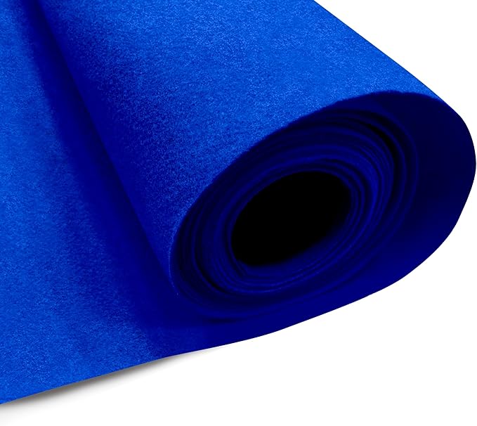 Eovea - Acrylic Felt Fabric by The Yard-72" Inch Wide -1.6mm Thick Felt Fabric | Non-Stiff Soft Craft Felt Supplies for DIY Arts & Craft, Sewing, Patchwork, Cushion & Padding(Royal Blue, 10 Yards)