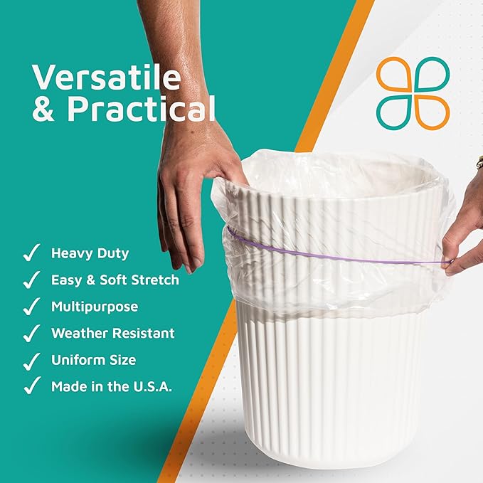 PlasticMill Lavender Rubber Bands Size 33 (3 1/2" x 1/8") - #33 Colored Rubber Bands Office Supplies - Strong, Elastic Bands for Crafts, Balloon Garland, Cash, File Folders (1,000-Pack)