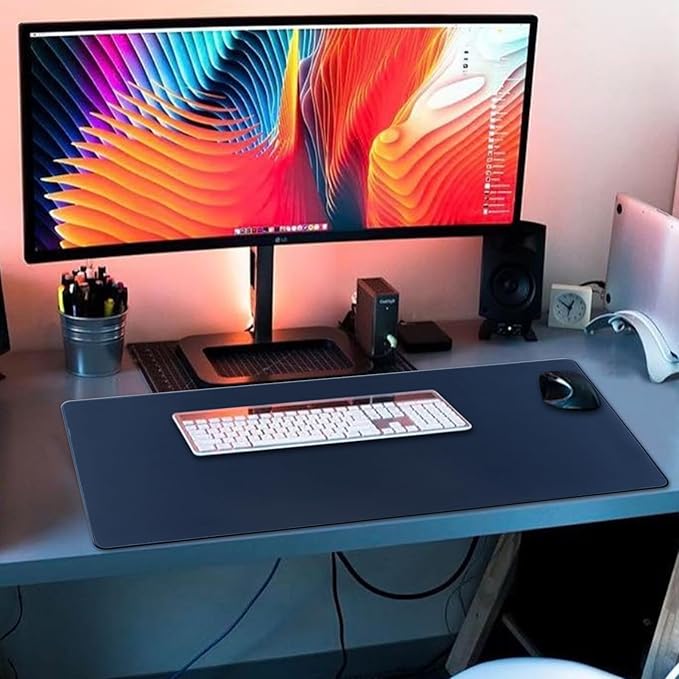 XXL Gaming Mouse Pad 35.4x15.7 Professional Large Mouse Pad & Computer Game Mouse Mat-90x40 Darkblueus