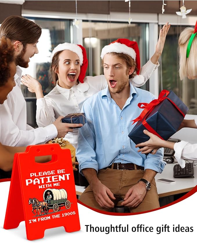 Funny Western Office Desk Decor - Retro Western Gifts for Coworkers Friends, I'm From the 1900s Retro Office Desk Little Signs