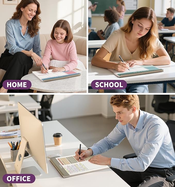 Weekly To Do List Notepad, 52 Undated Sheets (8.5"×11") Duplex-printed Weekly Planner Notepad For Work Home School Office Desk Accessories Supplies & Goal Setting Tasks - Purple