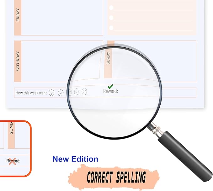 Weekly Planner Notepad,Spiral To Do List Undated Planning Pad, Weekly Organizer for Students, Weekly Agenda for Work & Daily Life, 52 Sheets, 6.5 x 9.8 in (Green)