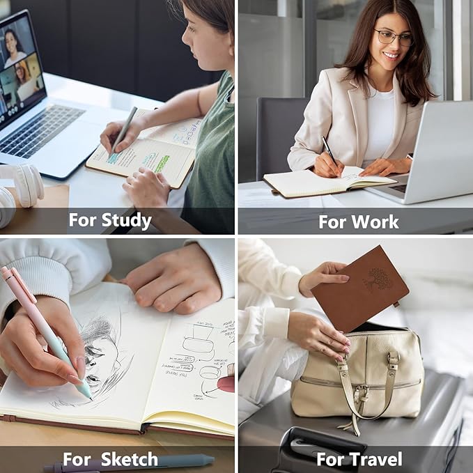 Lined Journal Notebook for Men & Women, 160 Pages College Ruled Journal for Writing, A5 Hardcover Leather Notebooks for Work, School, Business, Travel, Daily Diary 5.9" x 8.5" - Brown