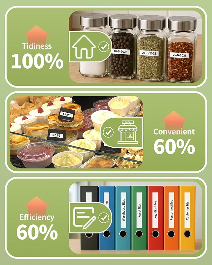 12mm 0.47 Laminated White Tape Replace for Brother Label Maker Tape TZe-231 Compatible with P-Touch TZ TZe 1/2" Black on White TZE231 for PT-D220 D210 H110 D200 D400 1280 D610BT Refills, 6-Pack