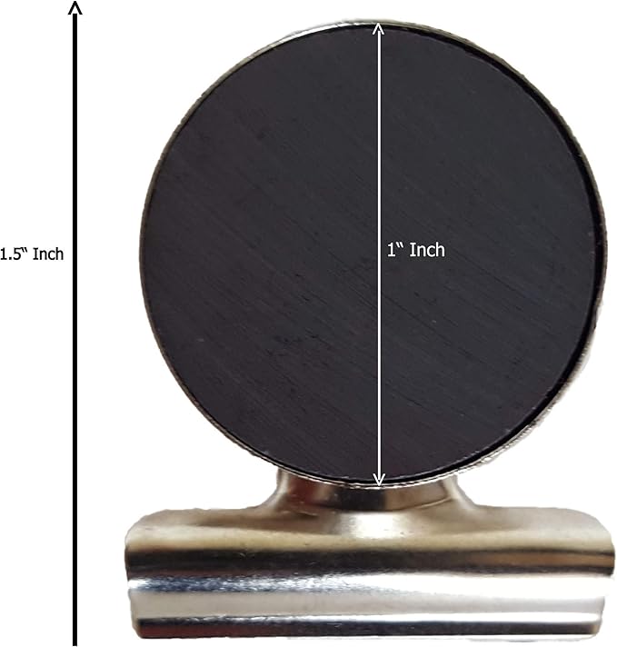 Mini Silver Refrigerator Magnet Hook Clips for Holding Photographs, Holding Business Cards, Office Organizing, Memo Note Clips (16)