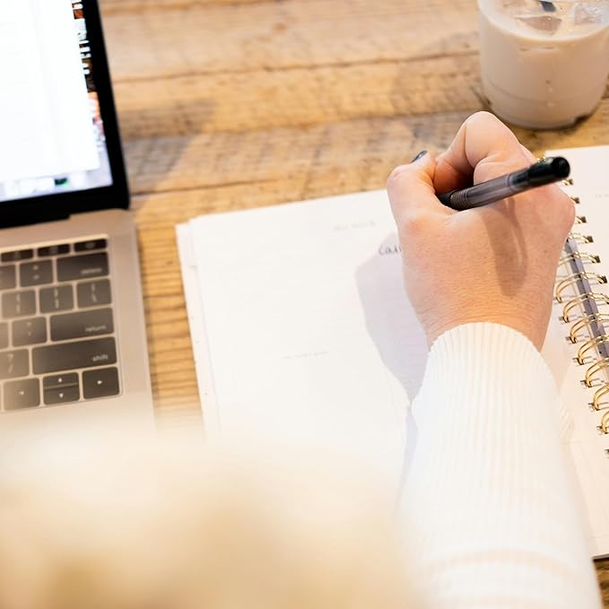 Planner 2026 January to December, 5.5" x 8.5" Daily Weekly and Monthly Calendar Planner for Productivity, Goal Setting & Time Management, Organizer for Work, School & Life - Black Hard Cover