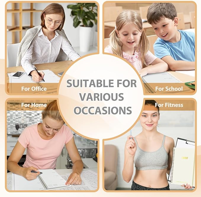 2026 Planner, Weekly and Monthly Calendar Planning Agenda, Jan 2026 - Dec 2026, Academic Planner Book, Desk Accessories and Office Supplies for women & men - A5 (6.3'' x 8.5'')