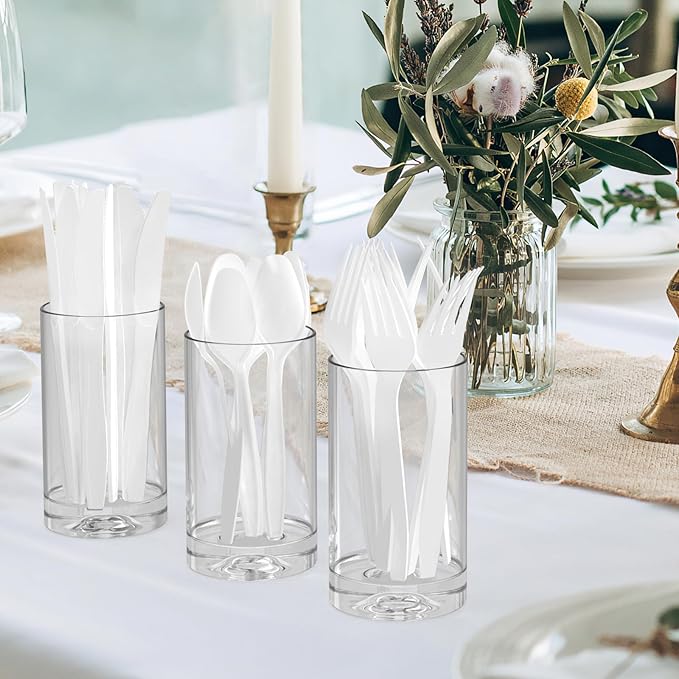 360 Count White Plastic Spoons Disposable, BPA-Free, Heat Resistant, Solid and Durable Disposable Spoons Heavy Duty Bulk, Premium Spoons plastic disposable for Party Supply