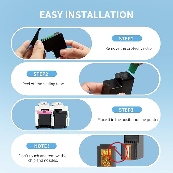 Replacement for Hp Ink 67XL Black and Color Combo Pack Higher Yield 3 Pack Compatible for Hp Envy 6455e 6400e 6065e 6000 6055e Deskjet 2700 Series Deskjet Plus 4100 Series(2 Black,1 Color)