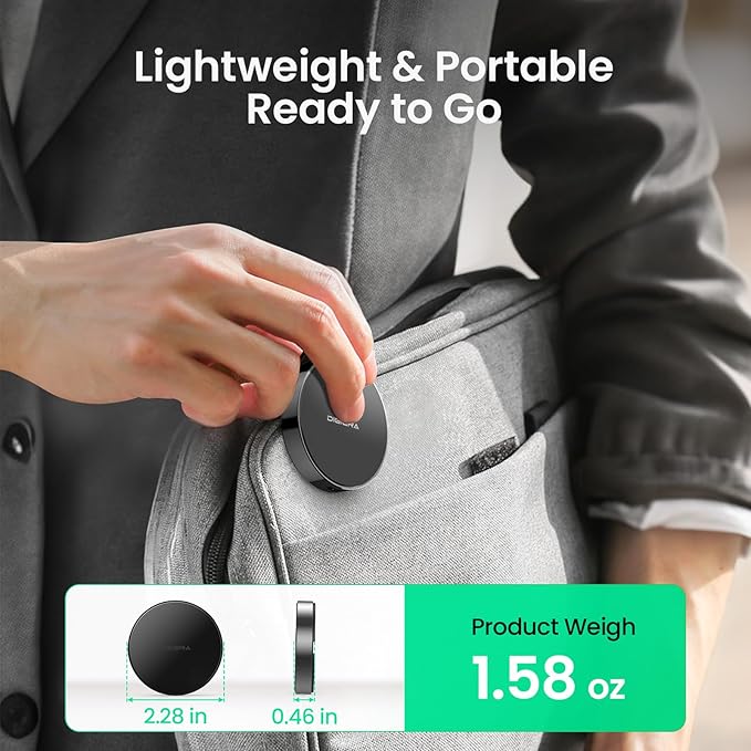 2TB Magnetic Portable SSD, External Solid State Drives with USB-C 3.2 Gen 2x2, Speed Up to 2000MB/s, Compact & Durable, Compatible with iPhone 15/16 Series and Other USB-C Devices, Black