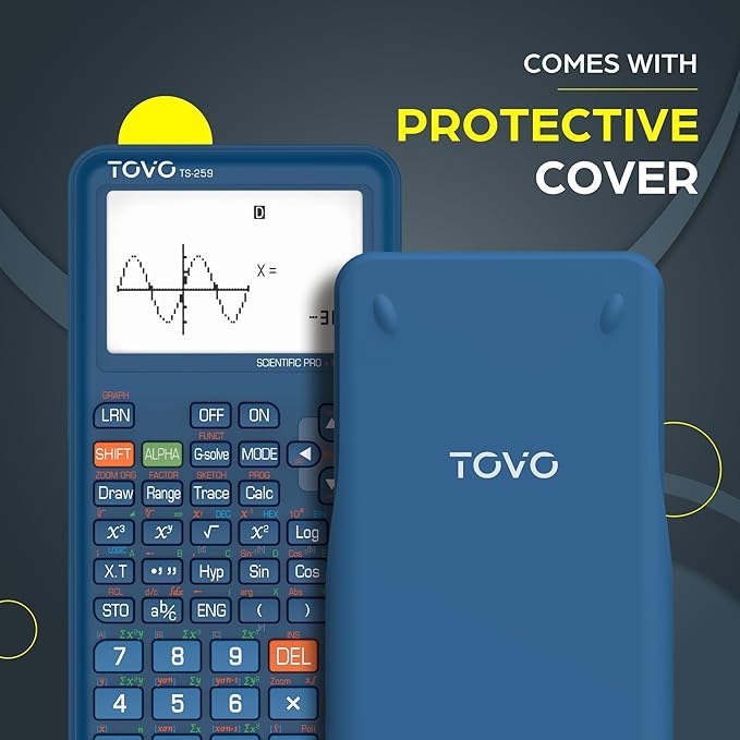 TOVO Scientific Calculator with Graphing Functions, Multiple Modes, 360 Functions, Large Screen, Intuitive Interface for Beginners, High School & Advanced Courses, TS-259 (Developed by CATIGA)