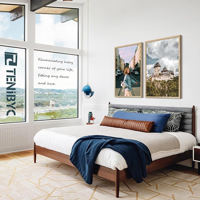 24x36 Poster Frame 4 Pack, Natural Solid Wood Picture Frame, Wall Gallery Frame - Wall Hanging