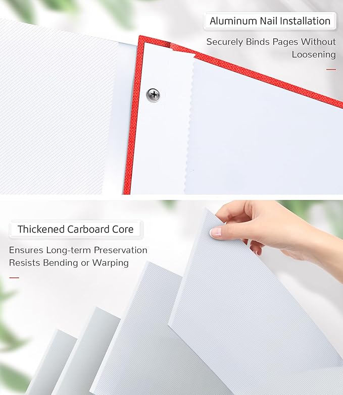 Photo Album Self Adhesive Scrapbook Album for 3x5 4x6 5x7 8x10 Pictures,40 Pages Linen Cover with Display Window DIY Photo Book,Ideal Gifts for Family Travel Wedding Baby