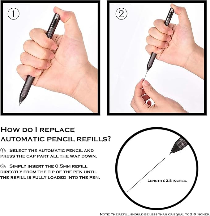 DUNBONG 4 in 1 Multicolor pen, Metal Cased Multifunction Pen, 0.5mm Mechanical Pencil, Red Ball Pen, Blue Ball Pen and Black Ball Pen (Silver)