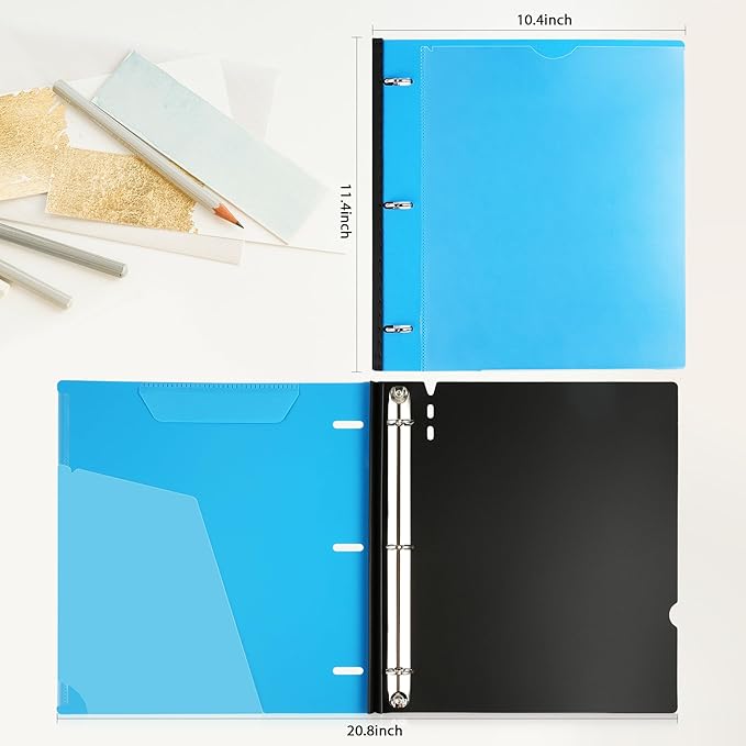 WOT I 4-Pack Telescoping 3 Ring Binder(0.75"), Expandable Flexible Binder - Patented Design for Easy Portability, Holds 160 Sheets, 4 Bright Colors, Perfect for School, Office&Home Organization