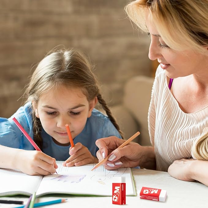 M&G Pencil Eraser for Kids, 30 Pack, White Erasers Bulk, Erasers for Artists, Drawing Erasers for Sketching, Small Pencil Erasers, Art Erasers for Drawing, School Erasers Office Supplies