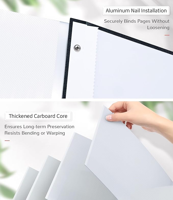 Photo Album Self Adhesive Scrapbook Album for 3x5 4x6 5x7 8x10 Pictures, 60 Pages Linen Cover with Display Window DIY Photo Book,Ideal Gifts for Family Travel Wedding Baby