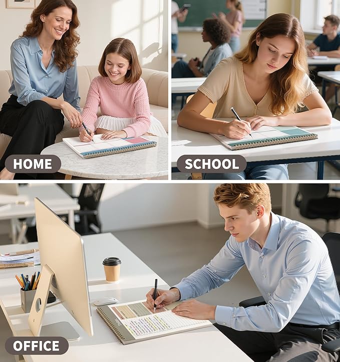 Weekly To Do List Notepad, 52 Undated Sheets 100 GSM(8.5"×11") Duplex-Printed Weekly Desk Planner For Work Home School Office Desk Accessories Supplies & Goal Setting Tasks -Brown