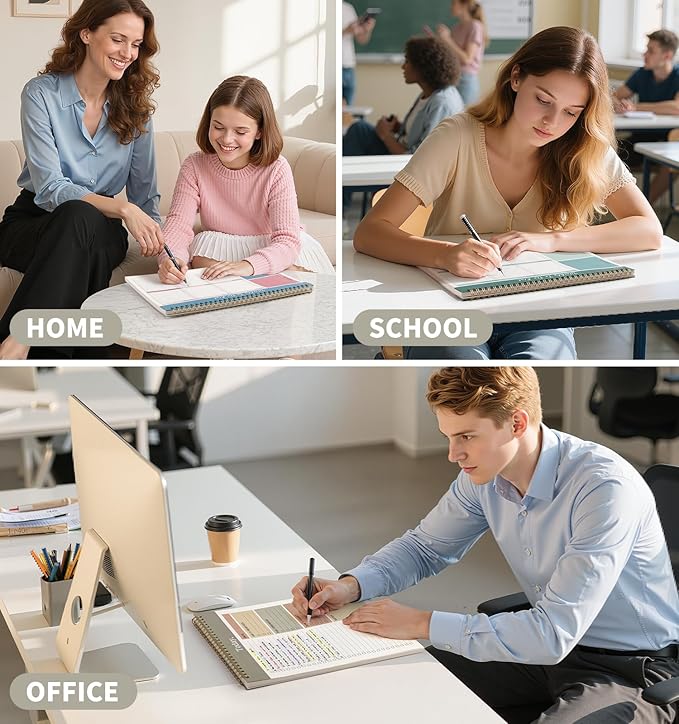 Weekly To Do List Notepad, 52 Undated Sheets 100 GSM(8.5"×11") Duplex-Printed Weekly Desk Planner For Work Home School Office Desk Accessories Supplies & Goal Setting Tasks -Beige