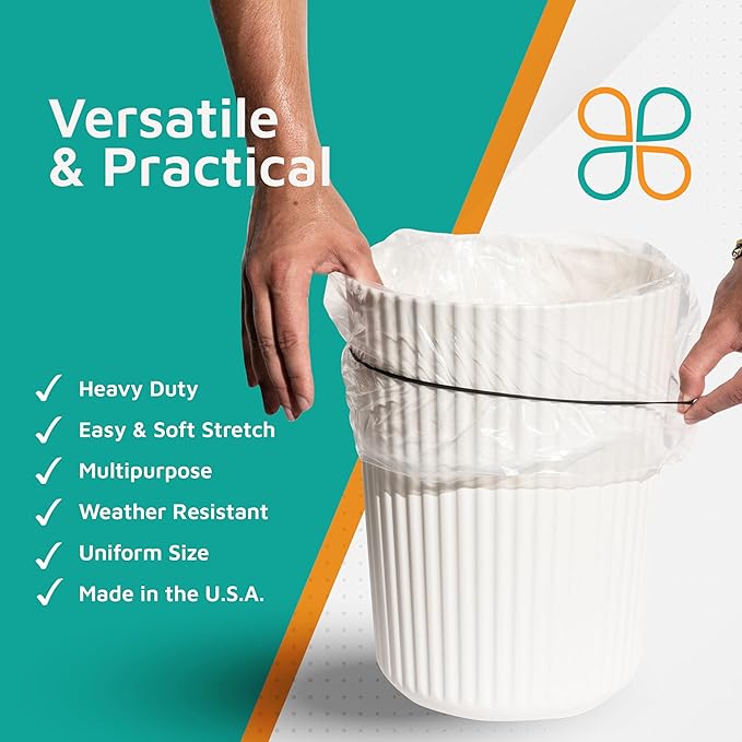 PlasticMill Black Rubber Bands Size 33 (3 1/2" x 1/8") - #33 Rubber Bands Office Supplies - Strong, Elastic Bands for Crafts, Balloon Garland, Cash, File Folders (1,000-Pack)