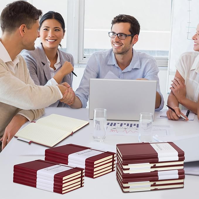 20 Pack Journals for Writing College Ruled Notebooks Journal in Bulk, Hardcover Notebooks (200Pages) for Note Talking, Lined Bullet Journals for Home School Office, 5.7"x8.4", Red