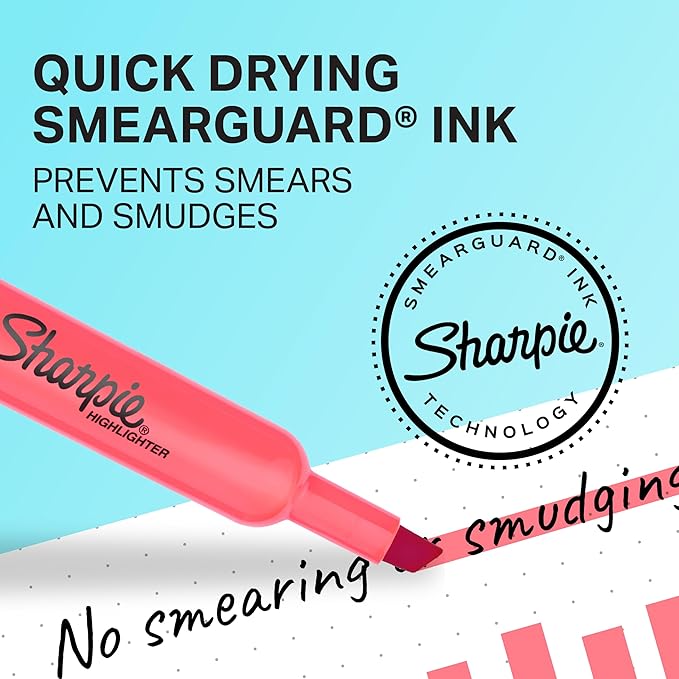 Sharpie Tank Highlighters, Chisel Tip, 12 Assorted Fashion Colors, Value Pack, 36 Count - For Studying, Note-Taking, School, College, Office, Student & Teacher Supplies