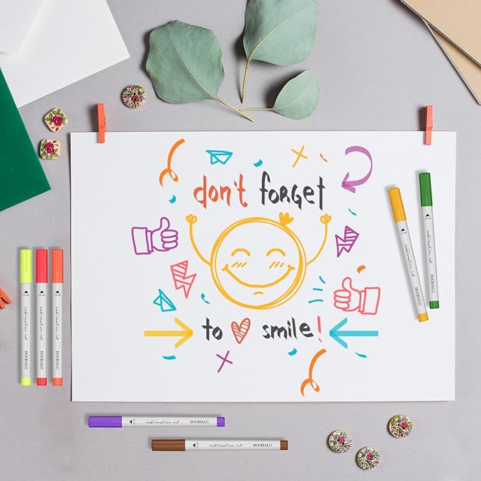 DOOHALO Sublimation Markers Infusible Pens Compatible with Cricut Maker 3/Maker/Explore 3/Air 2/Air 1.0 Tips Sublimation Ink Pens for Mug Press Easy Pressing