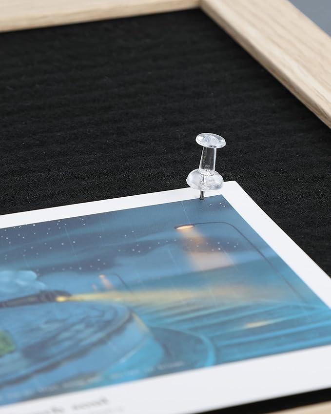 PAPERPAL 280 Clear Push Pins for Cork Board, Clear Thumb Tacks for Wall Hangings, Pushpins for Office School & Personal Use, Standard Size Push Pin Tacks