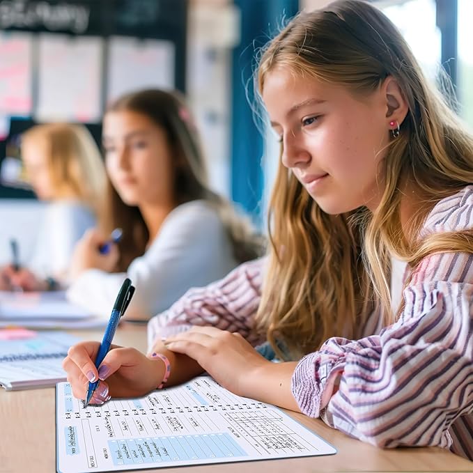 Undated Weekly Planner with Habit Tracker, 52 Weeks To Do List Notebook A5 Weekly Goal Planner with Spiral Binding & Stickers Home Work School Supplies for Women Girls 8.2" x 5.7" - Blue