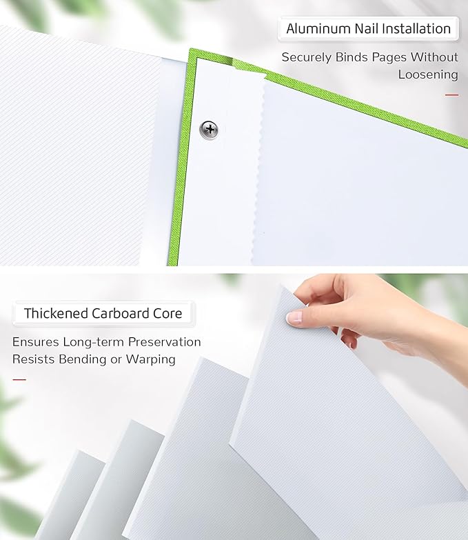 Photo Album Self Adhesive Scrapbook Album for 3x5 4x6 5x7 8x10 Pictures,40 Pages Linen Cover with Display Window DIY Photo Book,Ideal Gifts for Family Travel Wedding Baby