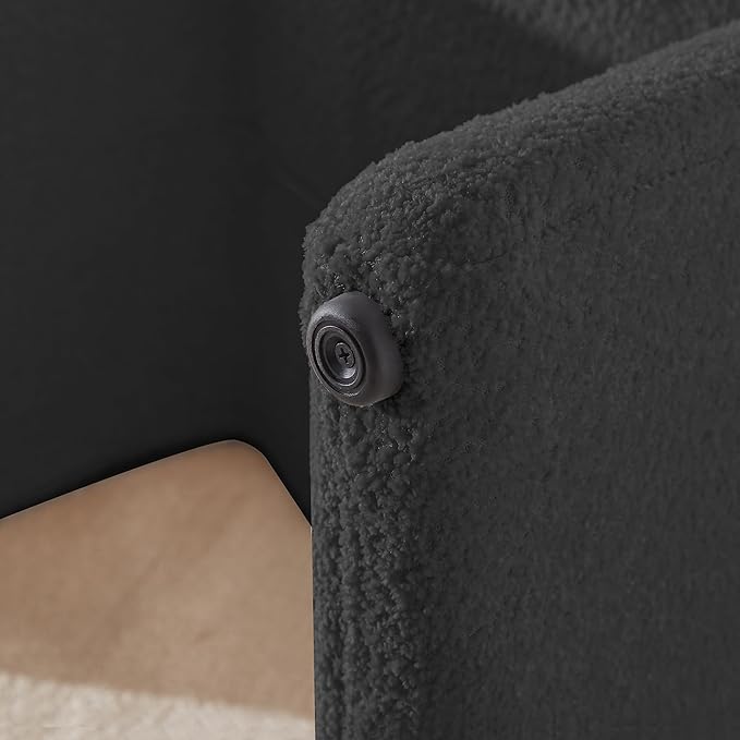 Small Footstool Ottoman, Multi-Functional Modern Foot Stool, Sofa Footrest Extra Seating for Living Room, Entryway, Hallways and Bedrooms, Small, Dark Gray