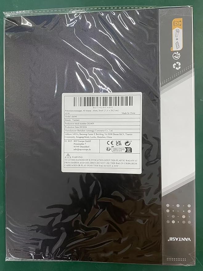 Presentation Book 40 Clear Pockets Sleeves Protectors Art Portfolio Clear Book for Artwork, Report Sheet, Letter (8.5x11.5inch