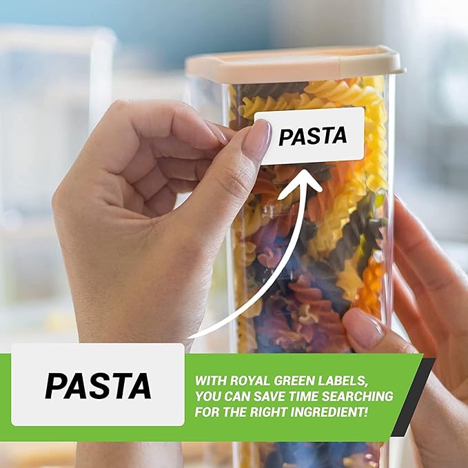 Small Color-Coding Sticker Roll 1.57" x 0.75", 5 Rolls- 2500-Pack, Rectangular Organizing Labels 40mmx19mm (Yellow) by Royal Green