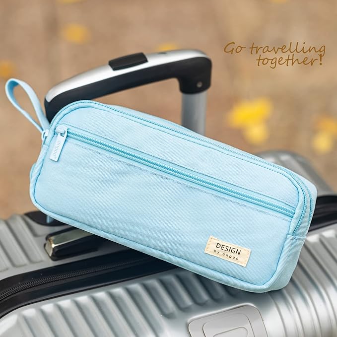 HVOMO Large Pencil Case High Capacity Holder Box Storage bag Desk Organizer Marker Pouch Pen For Middle School Office College Adult Girl and Boy(Blue)