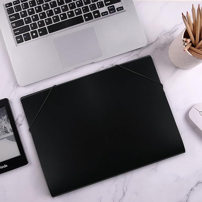 SKYDUE Accordion File Organizer, 5 Pocket Expanding File Folders with Pockets, Document Organizer, Portable Paper Organizer,School Office Supplies Black