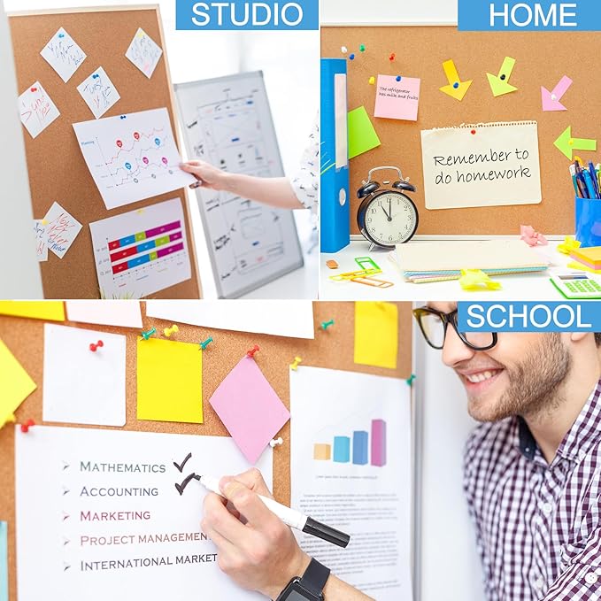 2400 Pcs Multicolor Push Pins Standard Thumb Tacks with Steel Point and Plastic Head PushPins thumbtacks for Wall, Cork Board, and Bulletin Board