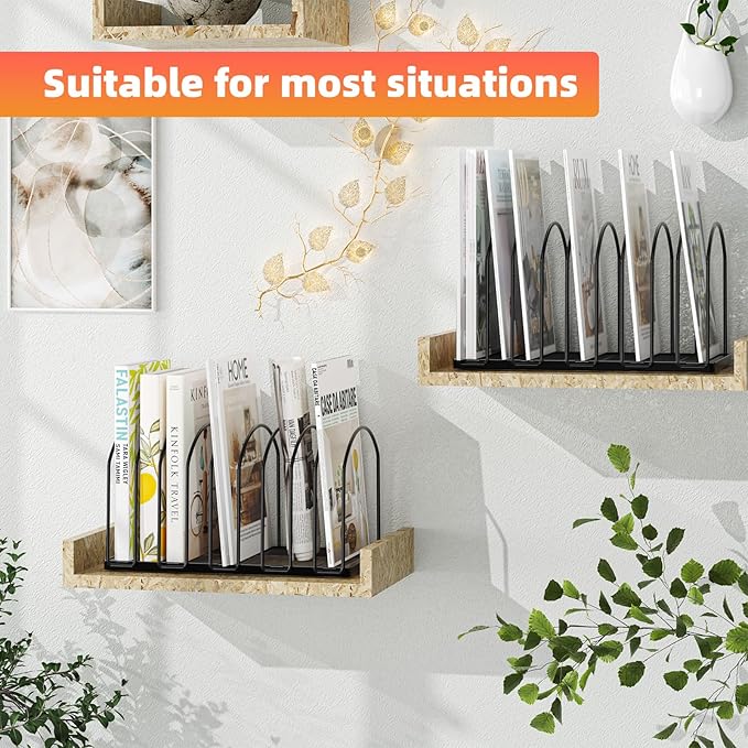 Simple Trending 2 Pack 9 Section Metal File Sorter Organizer for Desk Home Office, Black