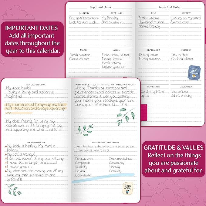 Legend Planner Pocket – Small Undated Monthly & Weekly Goal Journal and Calendar for Productivity, Mini Life Organizer Planner Perfect for Purse, Size: 3.5" x 6.2" Hardcover – Hot Pink