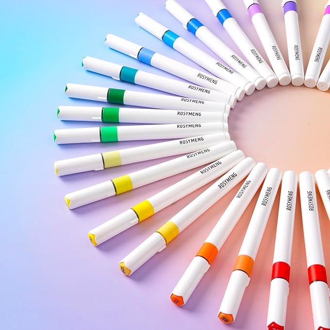 9 Color Acrylic Paint Markers, Water-Based Acrylic Markers for Artists Adults Coloring Drawing Cartoon Anime Comic - Brush Tip for Rock Painting, Wood, Canvas, Fabric, DIY Crafts (Pearl Pig Series)