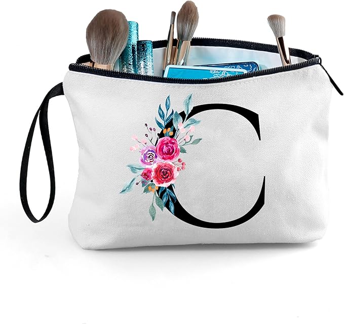 Friend Gifts for Women,Small Gifts for Women,Personalized Makeup Bag,Small Makeup Bag for Purse,Cosmetic Bag With Mirror,Bridesmaid Gifts,Birthday Gifts for Friends Female,(C)